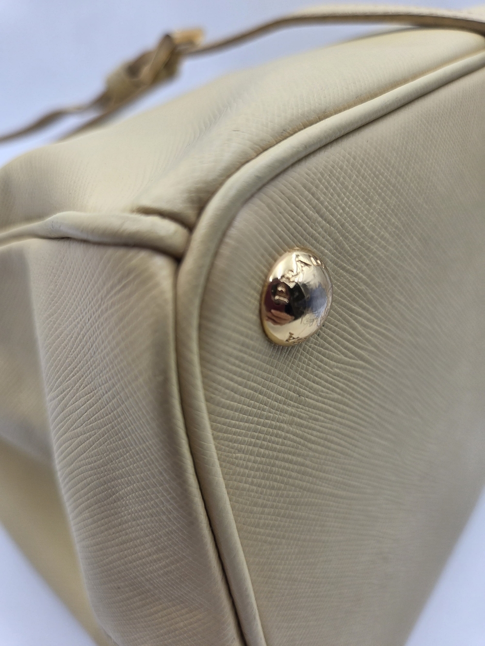 Prada Galleria Large Saffiano Leather Travertine Stone, Auth, w/COA - Picture 5 of 16
